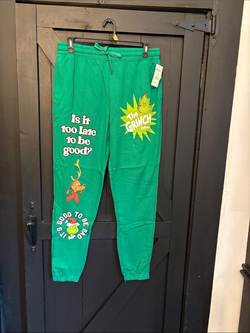 The Grinch Graphic Green Joggers for Men